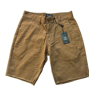 NEW Brixton Mens Bark Toil Stretch Chino Shorts 28 WAIST 19 LENGTH