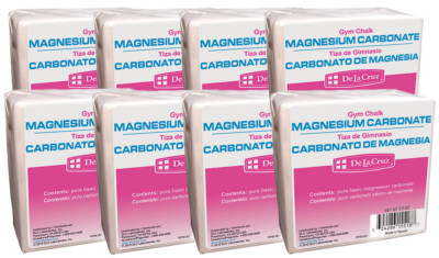 De La Cruz  Gym Chalk / Magnesium Carbonate (Carbonato de Magnesio) 2 OZ. -8 pcs