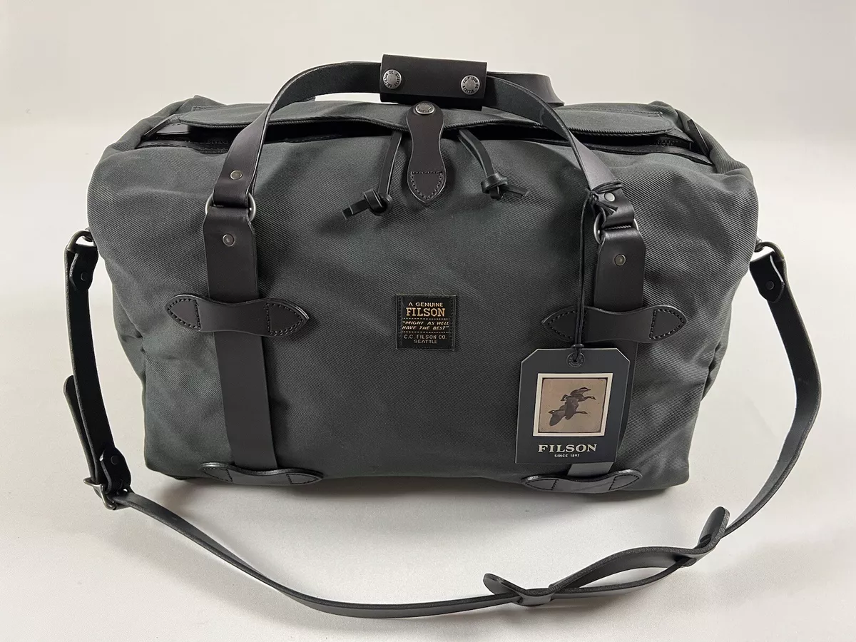 FILSON MEDIUM RUGGED TWILL DUFFLE BAG FADED BLACK NWT US MADE