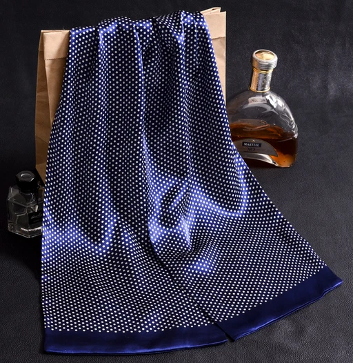100% Silk men Scarf satin neckerchief Wrap Polka Dot blue navy
Opens in a new window or tab
