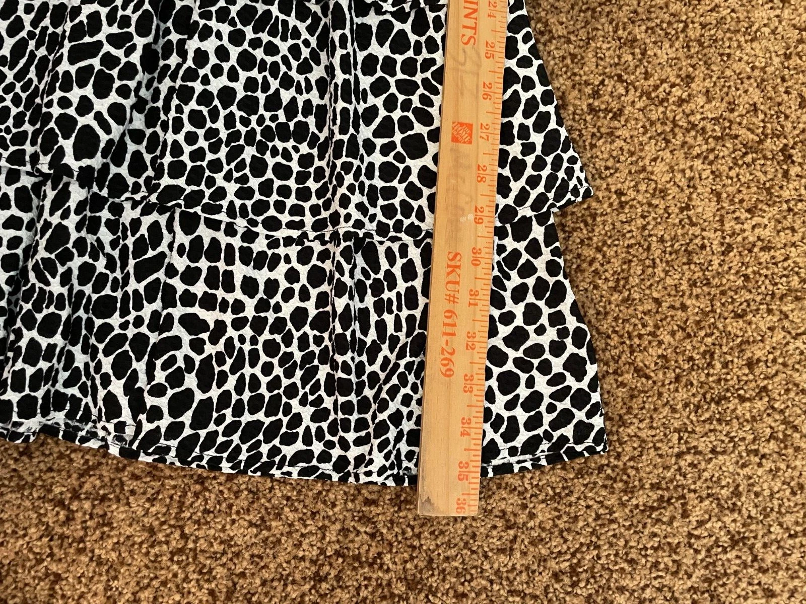 Abito donna Michael Kors a strati con volant manica lunga scollo a V taglia M nuovo con etichetta