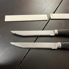 Vintage Set of 2 Quikut Steak Knives Brown Plastic Handle Stainless Steel USA 8” — photo 3