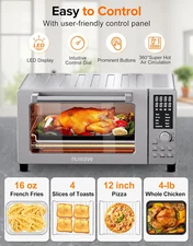 10 in 1 air Fryer Oven 20 Quart Airfryer Toaster Oven Bake Roast Countertop Conv