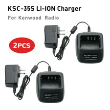 Cargador rápido de iones de litio KSC-35S de 2 piezas para Kenwood TK-U100 TK-3000 TK-2000 KNB-45L/65L