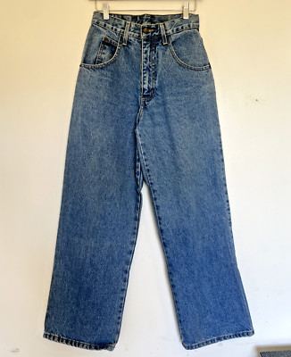 Solo Seymour Jeans Men 28 Actual Fit W27 blue  Baggy Wide Leg Vintage