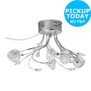 Argos Home Rosa Flower 5 Light Flush Ceiling Fitting Ebay