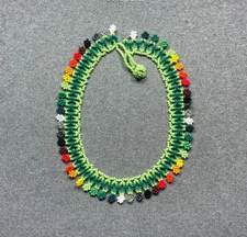 Embera Chami beaded choker by women of the Colombian indigenous tribe 5006