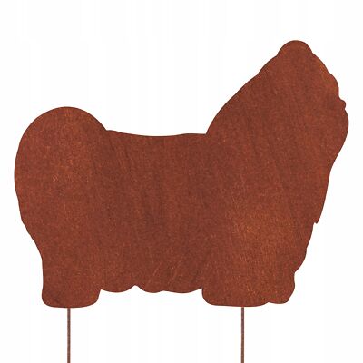 Shih Tzu Hund Figur corten Garten Dekoration Geschenk Schild