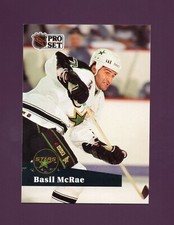 1991 Pro Set Basil McRae #409 - Minnesota North Stars