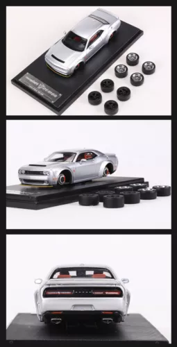 Fine Works FW 1:64 Dodge SRT Hellcat Demon Demon Alloy Car Diecast Model - Picture 18 of 26