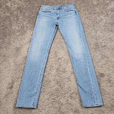 Levis 502 Jeans Mens 34 (Fits 32x36) Taper Light Wash Denim 