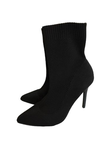 Charles David Ankle Boots Black Stretch Pull On Point Toe Stiletto Heel New 8.5 - Picture 3 of 6