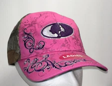 MOSSY OAK Pink & CAMO BLING WOMENS HAT CAP EMBROIDERY Rhinestones NWT
