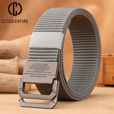 Ceinture en Nylon pour hommes, sangle en toile tactique décontractée,de qualité. - Photo 1/4
