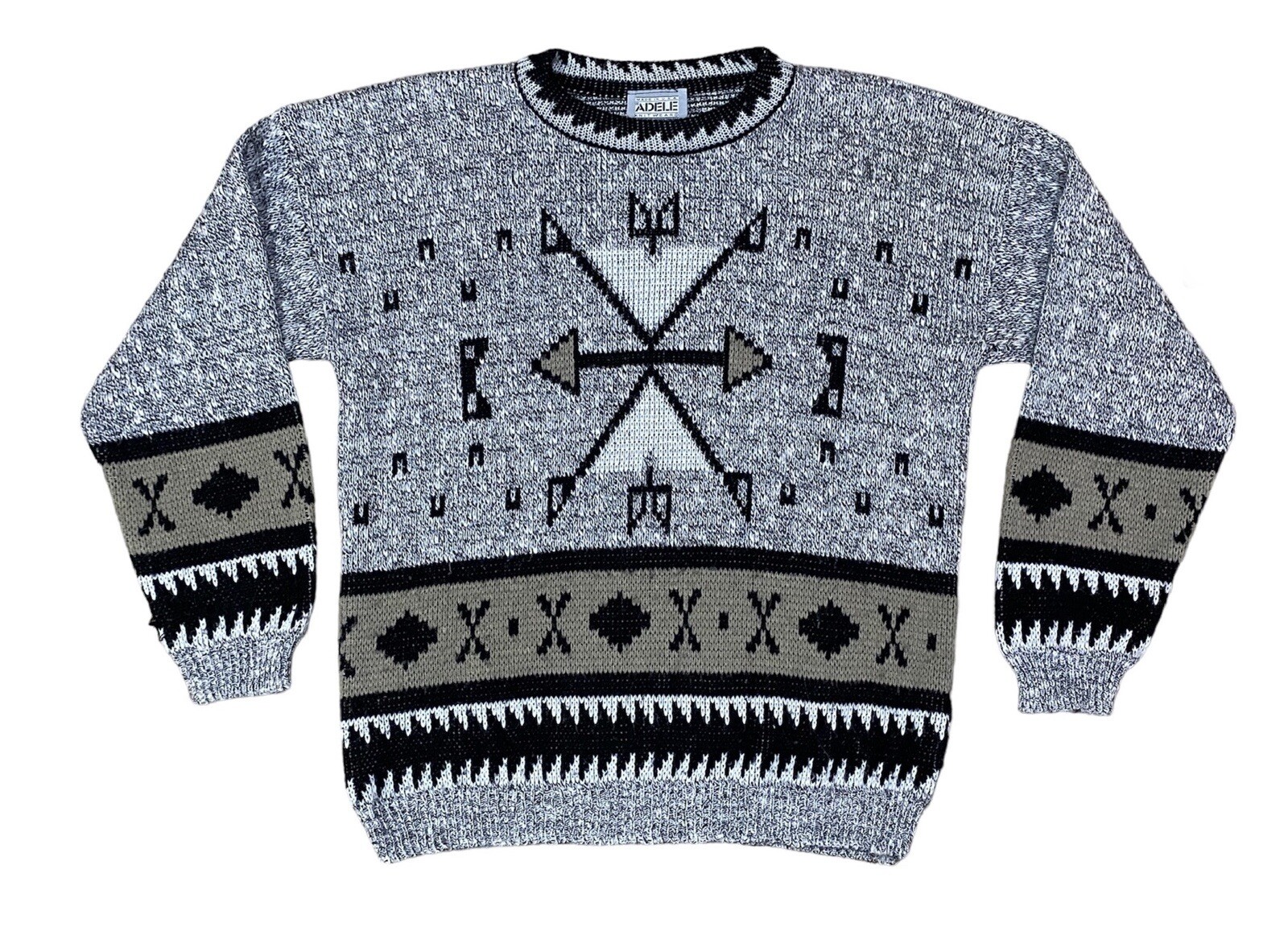 Vintage Adele Knit Sweater Pullover Geometric Abs… - image 1