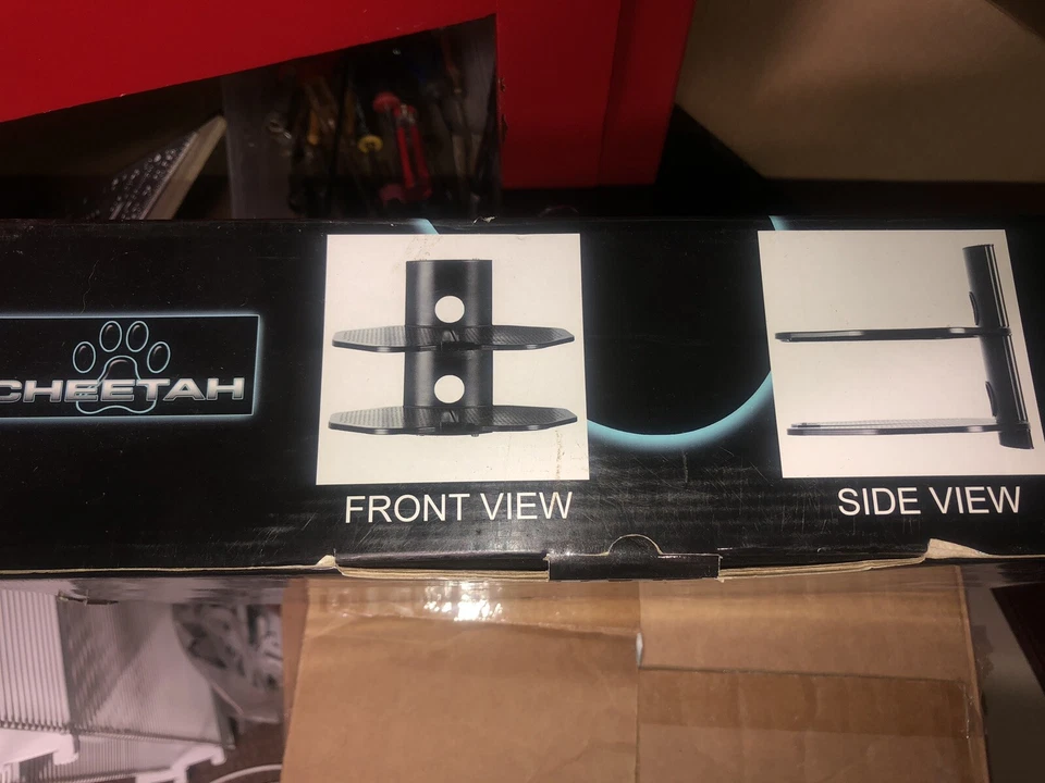 Cheetah 2 Estantes Componente Sistema de Montaje en Pared Caja Abierta Foto 2 de 4