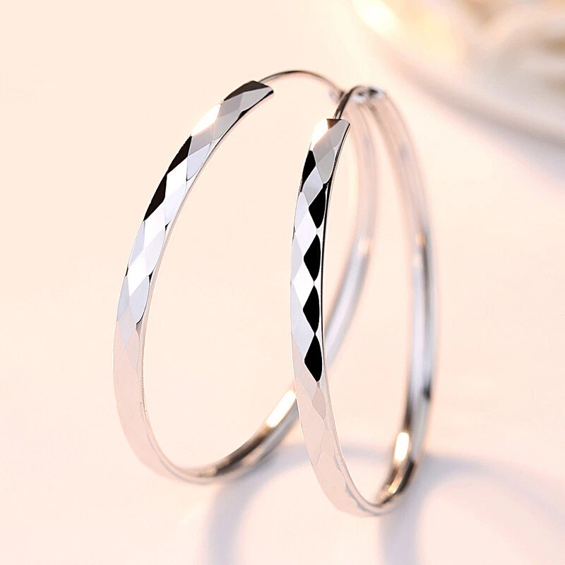 Creolen Silber 925 Damen Ohrringe 6 Mm Breit 50 Echt