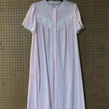 Vintage 90s Vandemere Pink House Dress Robe Pjs Pajamas Nightie Small 90s Sweet