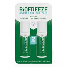 BiOFREEZE Cool the pain Menthol Pain Relief Roll-On, 3 fl. oz., 2 pk EXP 2027