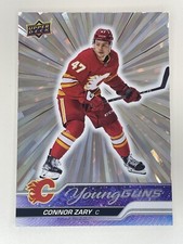 🔥 Connor Zary 2023-24 UD Young Guns Outburst Silver Rookie RC #496 Calgary
