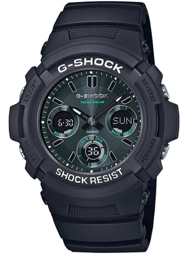 Casio G-Shock Midnight Green Smoky Black Solar Power Men's Watch