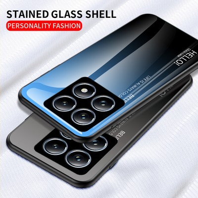 ShockProof Glass Case For Xiaomi 14T 13T Poco X6 Pro Redmi Note 13 12 Pro Cover