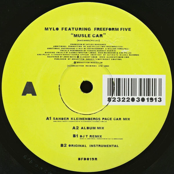 Mylo Featuring Freeform Five - Muscle Car (12", Single, 2/2) (Very Good (VG)) - - Bild 2 von 3