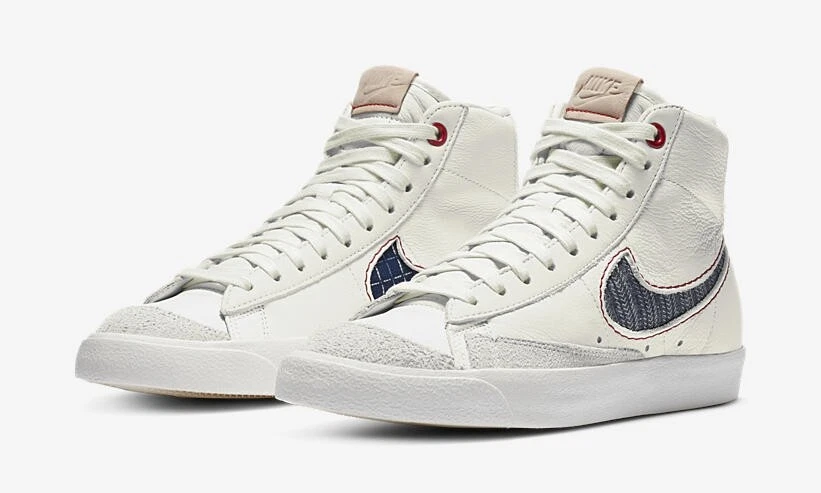 DENHAM NIKE BLAZER MID 77 SAIL MIDNIGHT NAVY SUMMIT WHITE CU8054-100 US 7.5