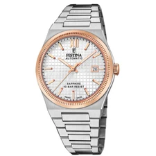 FESTINA Swiss Made AUTO 40MM Rose Gold Bezel Men's Watch F20030-1