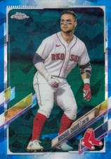 MICHAEL CHAVIS TOPPS CHROME SAPPHIRE BLUE BASE BOSTON RED SOX #491 2021 21