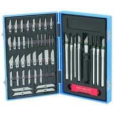 56pc Hobby Razor Knife Set w/Blades w/Case (Exacto Blades fits knife) 