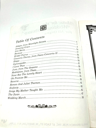 Organ Music for The Wedding Ceremony arranged by Ryckman and Beck (1978) RARE - Picture 3 of 7