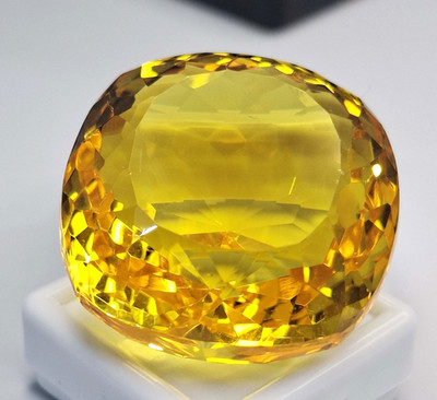 Yellow Citrine Cushion Cut 146-148 Ct Natural Loose Certified Gemstone SP113