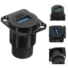 2 Pcs Waterproof Usb Connector Bulkhead for Data Transfer Extension Adapter