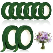 8 Rolls Green Floral Tape 1/2" x 30 Yards for Flower Arranging and Crafts