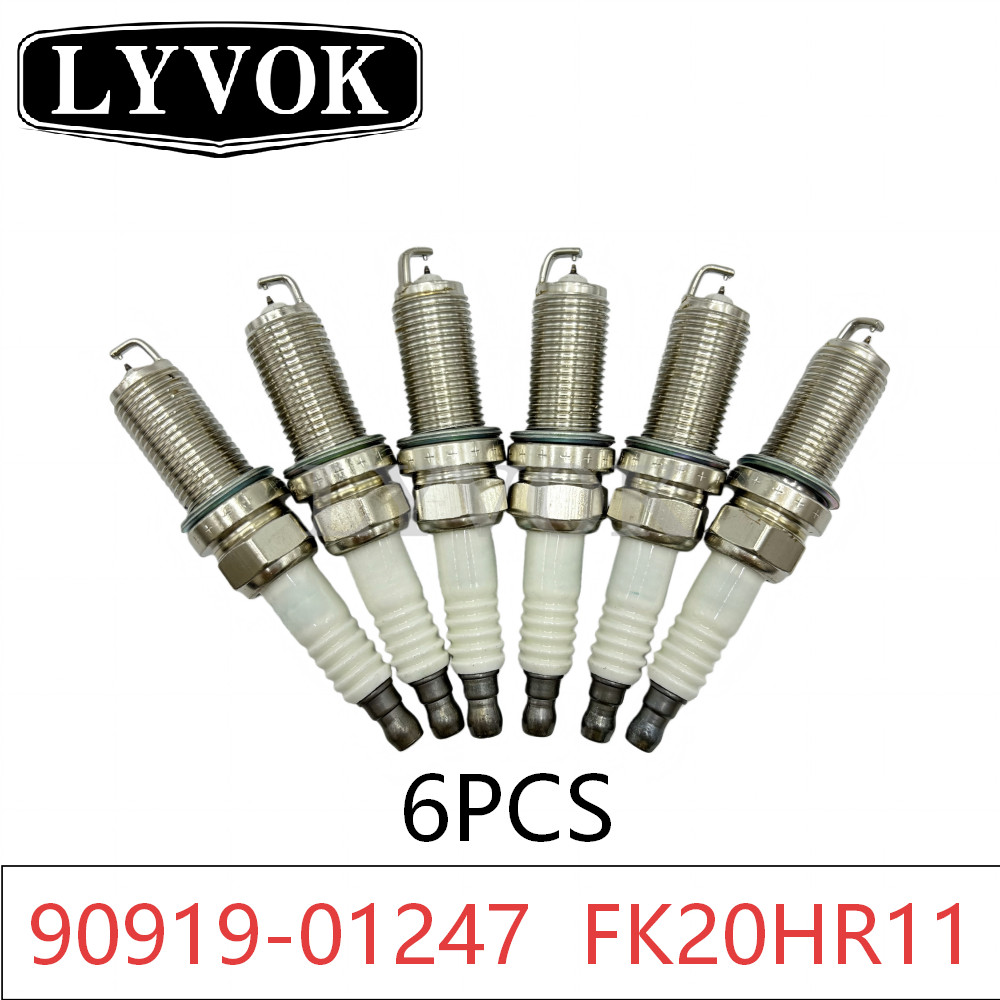 6PCS New 90919-01247 FK20HR11 3426  Spark Plugs For Toyota Lexus