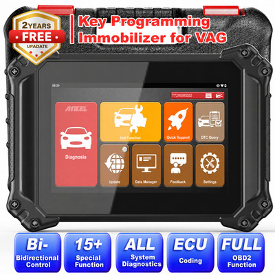 ANCEL V6 OBD2 Scanner Bi-Directional Full System Car Diagnostic Tool 8'' Tablet