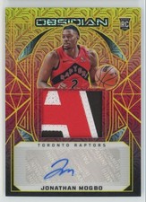 2024-25 Panini Obsidian GOLD Flood Jonathan Mogbo Rookie Auto Patch 4/10 #212