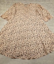 M&S Dress Size 20  print A line flattering fit n flare  Holiday tp104