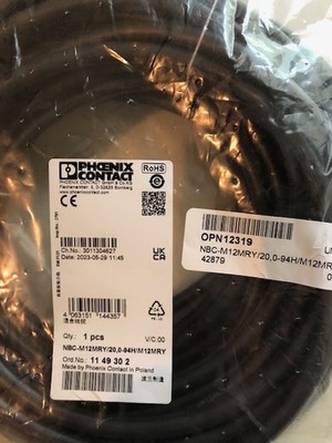 PHOENIX CONTACT NBC-M12MRY/20,0-94H/M12RY NEW IN SEALED PACKAGE