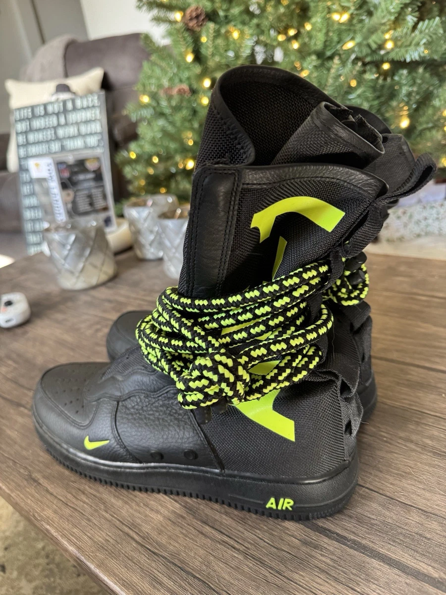 Nike SF Air Force 1 High Black Volt for Sale | Authenticity