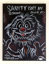 Guy Gilchrist Hand Drawn Signed Animal Muppets Art Canvas ACOA