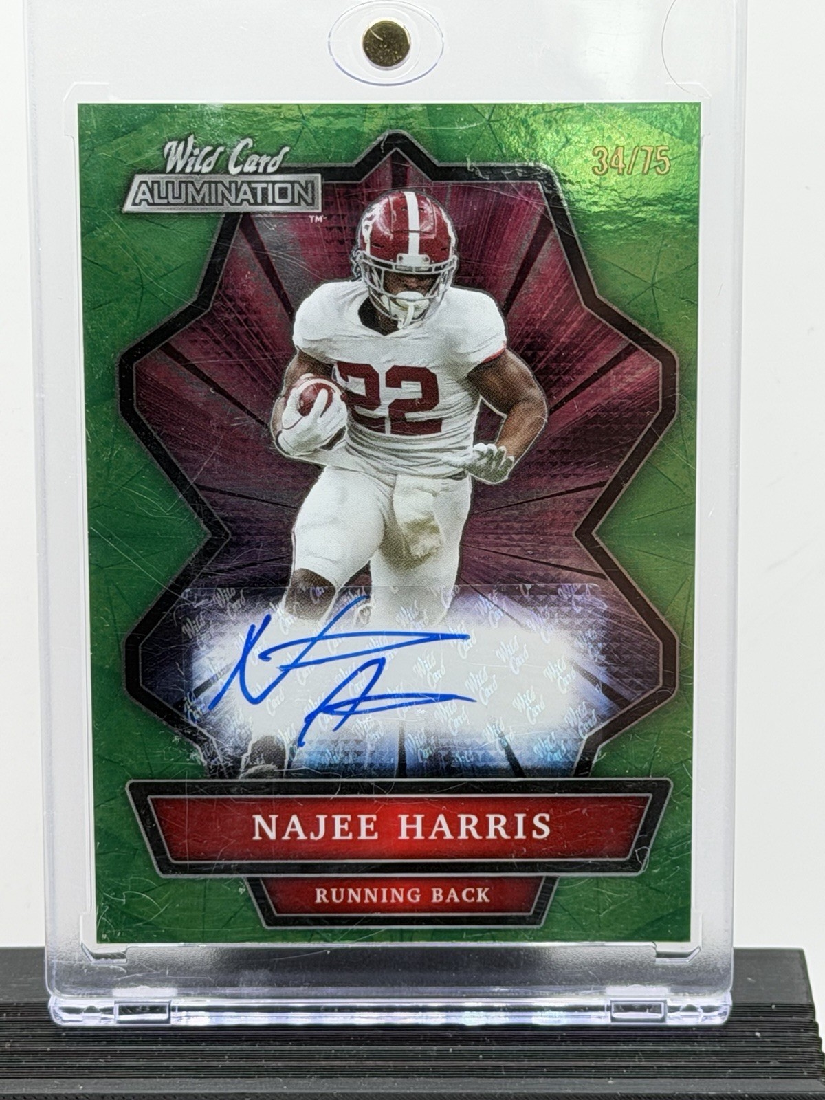 Najee Harris Wild Card Alumination Autographs #ABCA Green