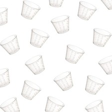 100 Pcs 1oz Disposable Plastic Measuring Cups for Liquid Medication Epoxy