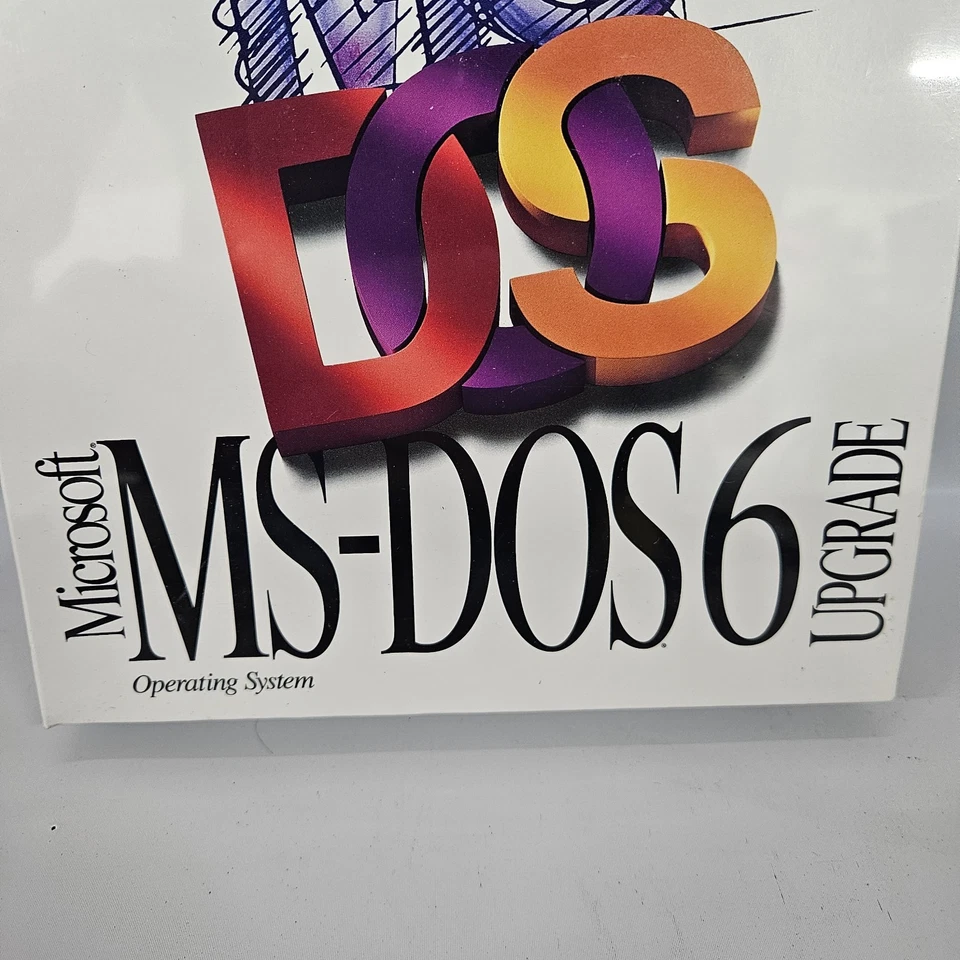 Vintage Microsoft MS-DOS 6.0 Upgrade Operating System 3.5" Floppy Disc Sealed - Image 2 of 4