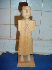 1975 CARVED CEDAR SANTO BY GEORGE LOPEZ CORDO...