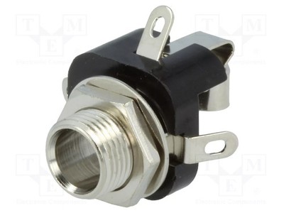 Steckverbinder: Jack 6,3mm weiblich stereo Buchse Wege: 3