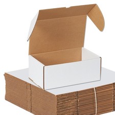 12" Deluxe Shipping Boxes, 12"L x 7 1/2"W x 5"H, 25-Pack - White Box Mailers ...