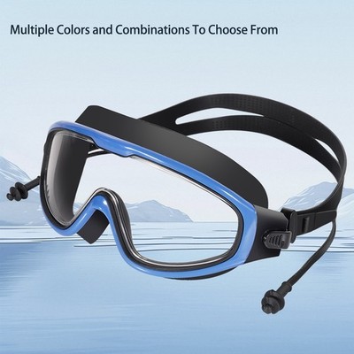 1-4PC Adult Swimming Goggles, Wide View Clear Anti-Fog UV No Leak Vision Goggles