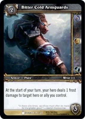 Bitter Cold Armguards - Eiskrone - World of Warcraft TCG